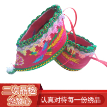  Shiyang Putian Bodhisattva shoes Shuangfeng embroidered shoes Mazu shoes Taishan grandmother Guanyin 3 inch 6 inch golden lotus shoes enshrined