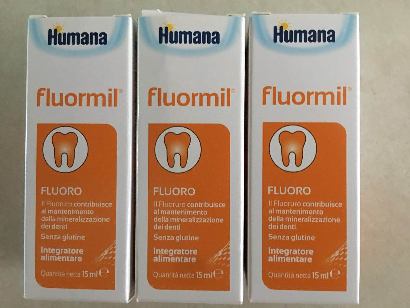 ITALY HUMANA BABY FLUORINE DROPS ANTI-TOOTH DECAY DROPS 15ML