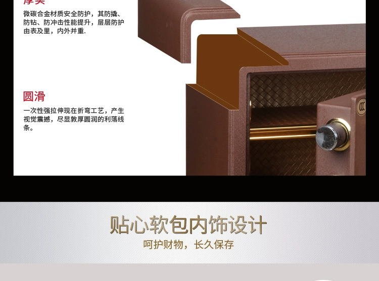 Shield Wei Jinrui 3C được chứng nhận an toàn tại nhà văn phòng an toàn báo động kép FDX-A / D-25 - Két an toàn