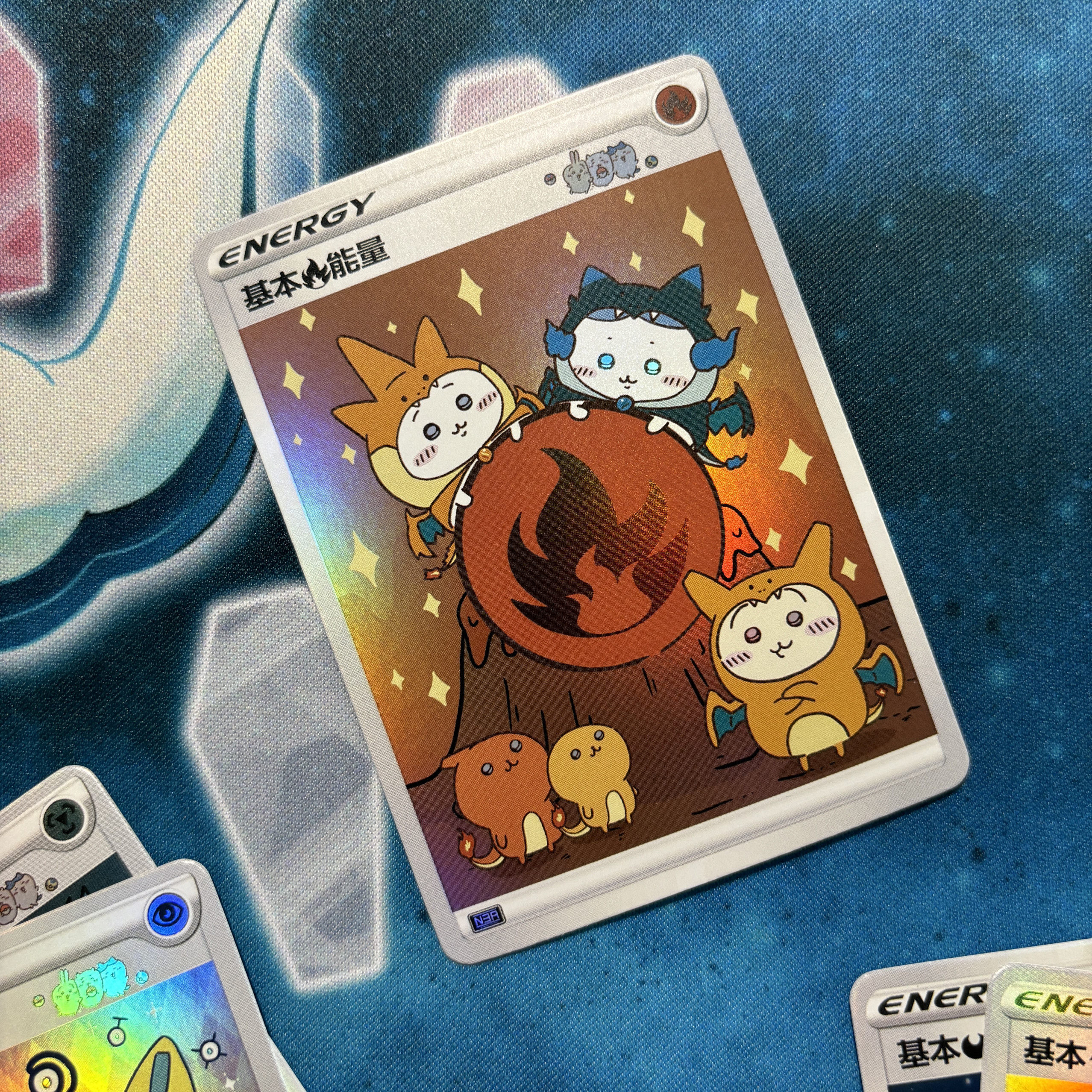 Настольная игра 关注领券【chiikawa】宝可梦ptcg代牌同人能量 N3A