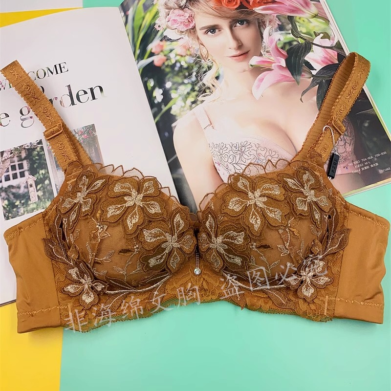 Authentic Eve's Show Seaweed Cup Bra for Women 5093A Cup Thick B Cup Thin Push-Up Side Support Adjustable Bra Set