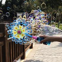 Net red and other car bubble machine toys outdoor parent-child windmill colorful blowing bubble stick shaking sound with no sound