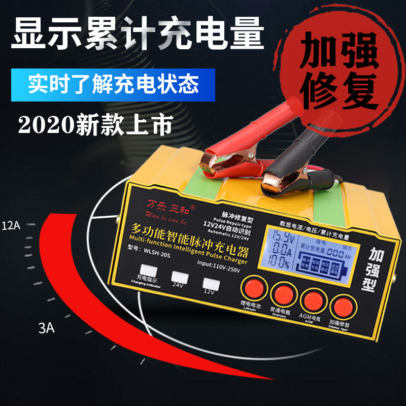 Wanley San and 12V car EFB charger reinforces pulse repair AGM battery charging machine