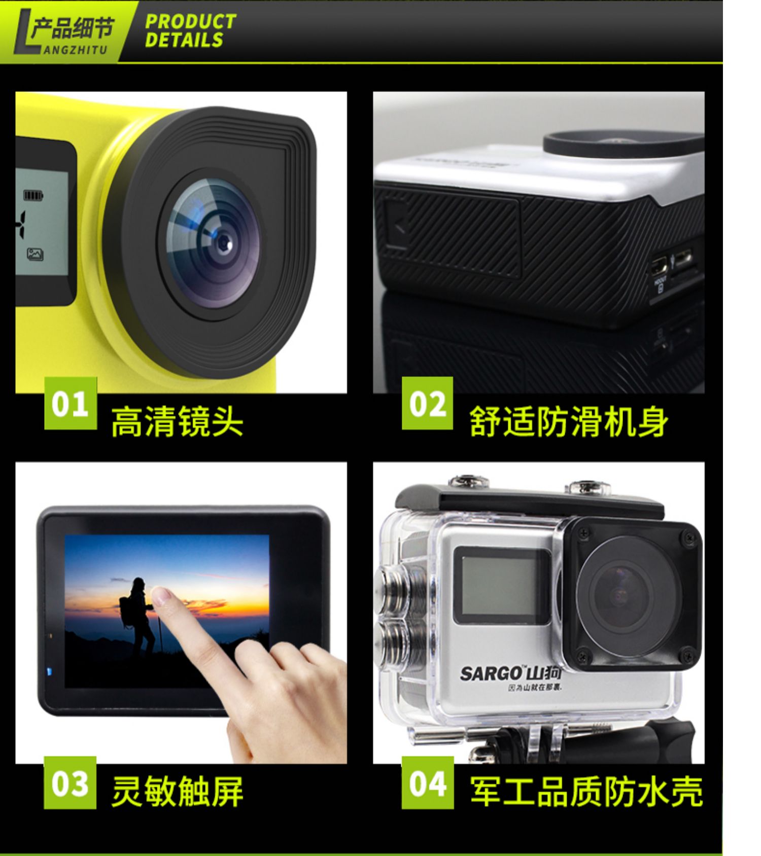Chó núi V9 HD 4K camera thể thao chống nước lặn du lịch máy ảnh mũ bảo hiểm máy ghi âm - Máy quay video kỹ thuật số máy quay mini 4k