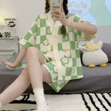 Летняя милая мультяшная пижама для выхода на улицу, осенний комплект, короткий рукав, популярно в интернете, размер