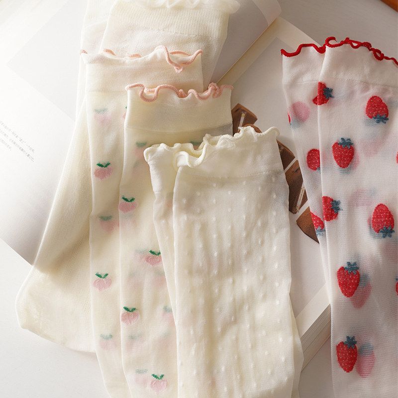 Jk Socks Summer Thin Stockings Lolita ins Trendy Mesh Breathable Japanese Cute Lace Socks