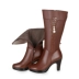 Giày len da mùa đông dài bốt cao gót và giày cao đến đầu gối dày với giày da bốt cao boot đẹp Giày ống