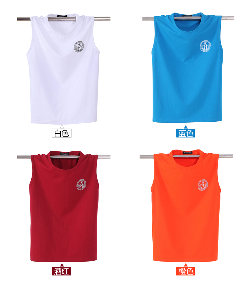 Mùa hè áo vest nam cotton rộng kích thước không tay áo thun thể thao xu hướng tập thể dục vest béo bên ngoài mặc vest - Áo vest cotton áo khoác nam giả vest