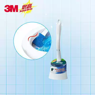 3m high-lasting durable disposable toilet brush set with 1 base 1 brush handle 1 brush head