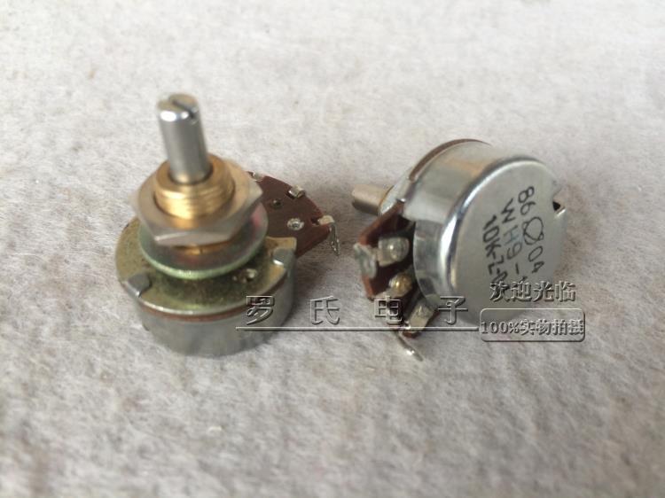 Shanghai Radio twelve Plant 86 years Full copper Universal Card WH9-1 Carbon membrane potentiometers 10K shaft diameter 4MM
