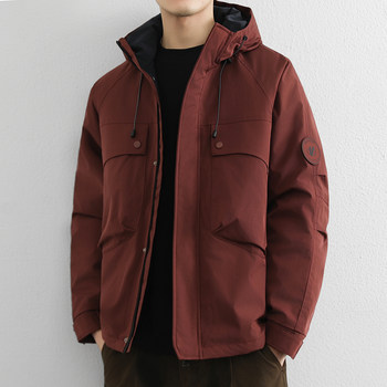 High-End American-Style Workwear Jacket for Men, Winter Padded and Thickened Outdoor Parka, Casual Cotton Jacket for Men