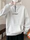 Teenagers' Heavyweight Hooded Fleece-Lined Thick Sweatshirt for Men, Autumn and Winter Trendy Brand Half-Zip Niche Design Jacket