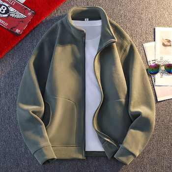 Double-Sided Fleece Jacket for Men, Autumn and Winter, with Fleece Lining, Thick Jacket, Cardigan, Sweatshirt