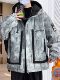 Fleece-Lined Thickened Jacket for Men, Autumn and Winter 2025 New Style, Trendy Tie-Dye Jacket for Teenagers, Men's Warm Parka