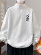 High-End Sweatshirt for Men with Half-Zip Stand Collar, Autumn and Winter Fleece-Lined Thick Trendy Top, Loose Fit Youth Jacket for Men