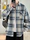 High-end spring and autumn plaid jacket for men, teenagers and high school students jacket tops, men's casual long-sleeved shirts