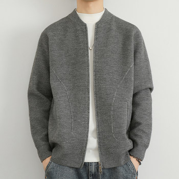 High-End Men's Knitted Cardigan Jacket, Classy 2025 New Popular Style, Thickened Baseball Jacket for Spring and Autumn