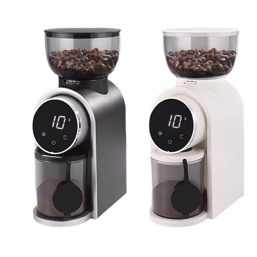 Electric Smart Small Household Espresso Coffee Grinder, Coffee Bean Grinder with Adjustable Coarseness
