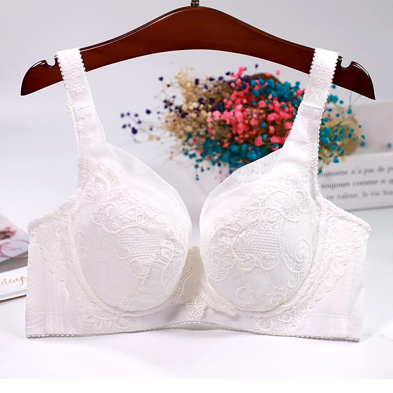 Đồ lót phụ nữ gợi cảm phần mỏng tập hợp điều chỉnh áo ngực kích thước lớn chất béo mm chống chảy xệ sưu tập phó sữa đầy đủ áo ngực quần lót bầu