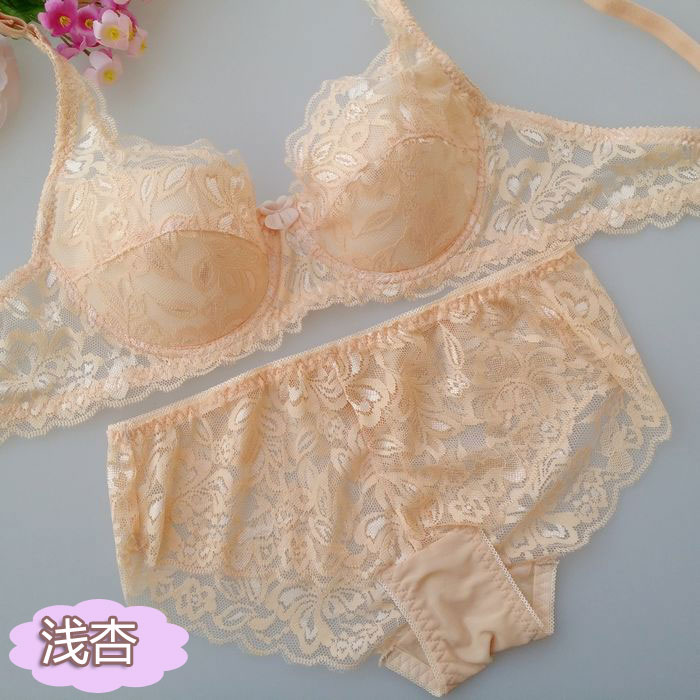 Mùa hè siêu mỏng gợi cảm ren rắn màu đồ lót nữ tập hợp phần mỏng áo ngực thoáng khí hai bộ đồ bơi đẹp