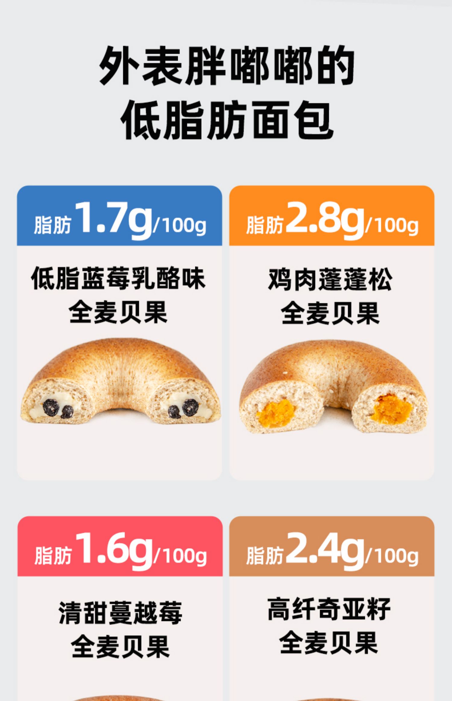 桃李 全麦贝果面包 80g*8袋 天猫优惠券折后￥19.9包邮（￥29.9-10）