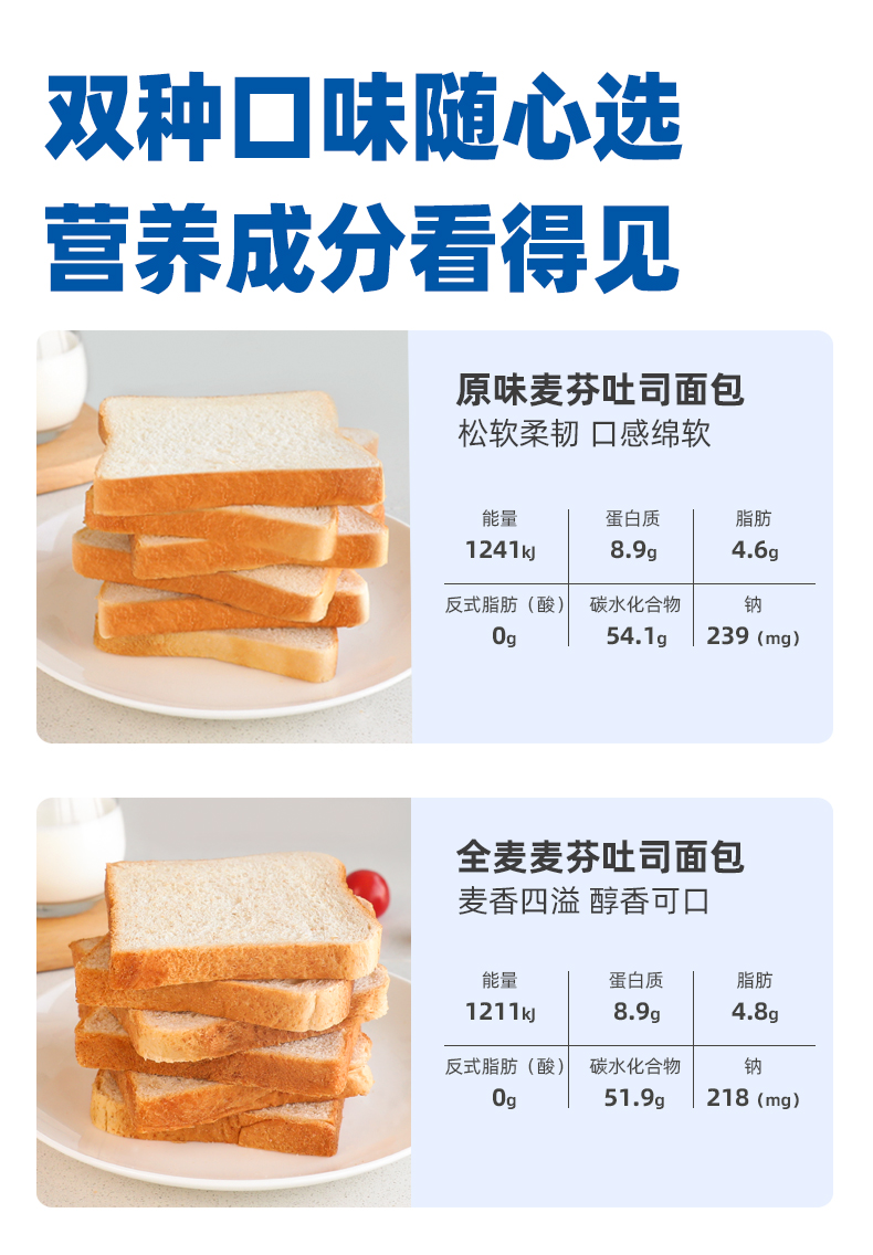 8天短保，桃李 方包吐司面包 400g*2件 12.8元包邮 买手党-买手聚集的地方