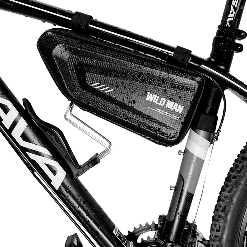 WILD MAN bicycle bag triangle bag hard shell car bag mountain bike front beam bag waterproof bag riding equipment