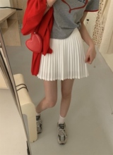 Hellokay Korean style girl pleated skirt 2024 half skirt for summer high waisted and slimming college style short skirt