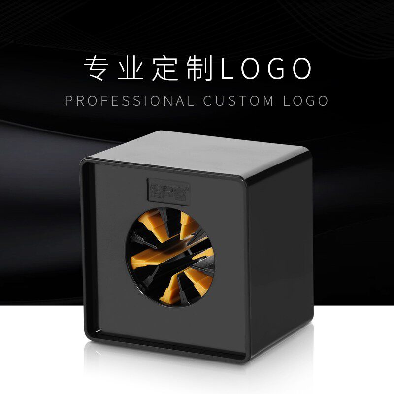 Media interview sunflower acrylic microphone square box Microphone station logo custom billboard cover