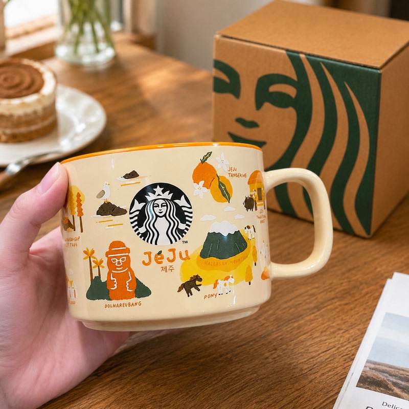 Starbucks Cups Korean City Series Jeju Island Seoul Gangwondo Ceramic Mug Coffee Cup Office Starbucks Cups Korean City Series Jeju Island Seoul Gangwondo Ceramic Mug Coffee Cup Office