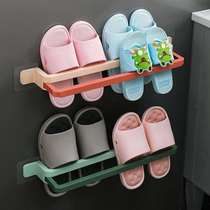 Toilet non-punching rack bathroom shoe rack toilet wall-mounted shoe rack towel rack slippers rack rack