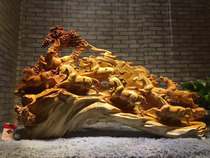 Wood root carving factory Cliff eight Jun male wind eight horses home living room office ornaments direct sales