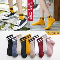 Good-looking fashion retro Korean old father shoes spring and autumn canvas shoes simple small white shoes socks with womens tide Net red model