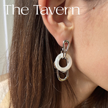 TheTavern Niche Independent Designer Mirage Earrings White Gold Natural Fritillary Earrings Earrings