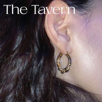  TheTavern Korean Design Coldframe Gold and Silver Gordian Sweater Knotted Ring Earrings