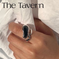 TheTavern niche designer LELEMENTO gold inlay and Tianqing Mojade 925 Silver Plated K Platinum Ring