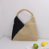 Новый стиль, соломенная сумка, сумка на плечо, литературный лесной стиль, тканая сумка на плечо ручной работы, простая пляжная сумка для отдыха, женская
