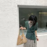 Новый стиль, соломенная сумка, сумка на плечо, литературный лесной стиль, тканая сумка на плечо ручной работы, простая пляжная сумка для отдыха, женская