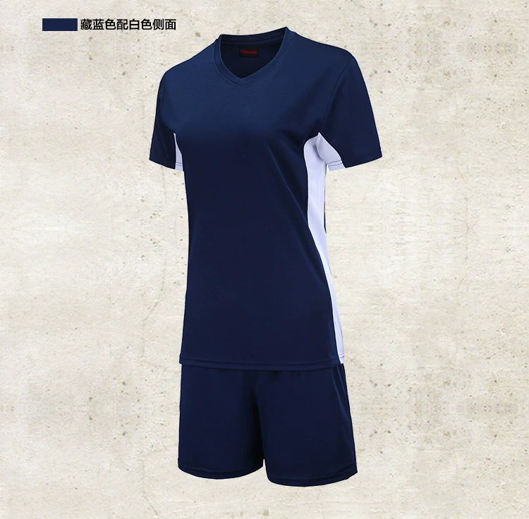New bóng chuyền quần áo nam ngắn tay áo cầu lông mặc quần áo của phụ nữ mùa hè mồ hôi thấm quần vợt thể thao đồng phục