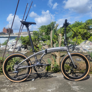 Fnhon popular folding bike dg2018 matt gray with black 451 wheelset aluminum alloy hydraulic disc brake
