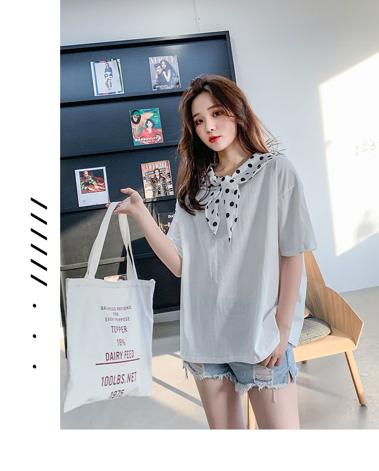 VK旗艦店 韓系小清新粉嫩波點披肩短袖上衣