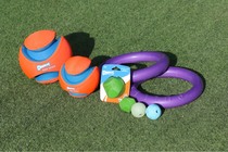 Peng Ge Kennel Home Use Chuckit Sound Rubber Ball Dog Toys Circular Frisbee Rope Bite Bite Resistance