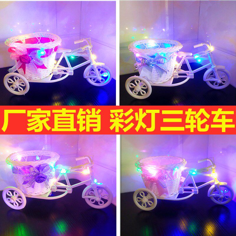 Wine Mat Fruit Pan Festoon Light pedicab Vine-Knitted Crafts Basket Simulation Flowers bike Pendulum Pieces Vegetable decorated with decorations