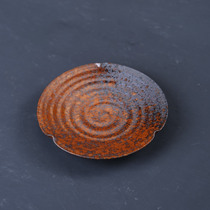 Japanese-style rough pottery retro heat insulation anti-skid mat pot supporting Cup cushion kiln transformation all-hand ceramic kung fu tea set