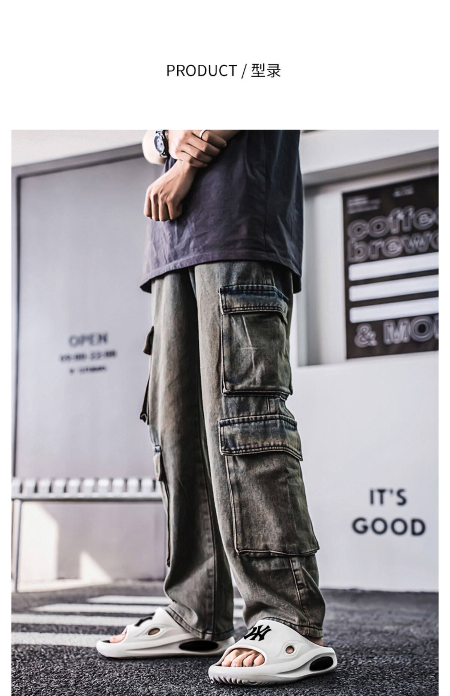 Отдых тапочки 拖鞋男潮牌2025新款夏季踩屎感家用防滑凉拖男士外穿潮流运动大码 1896680027