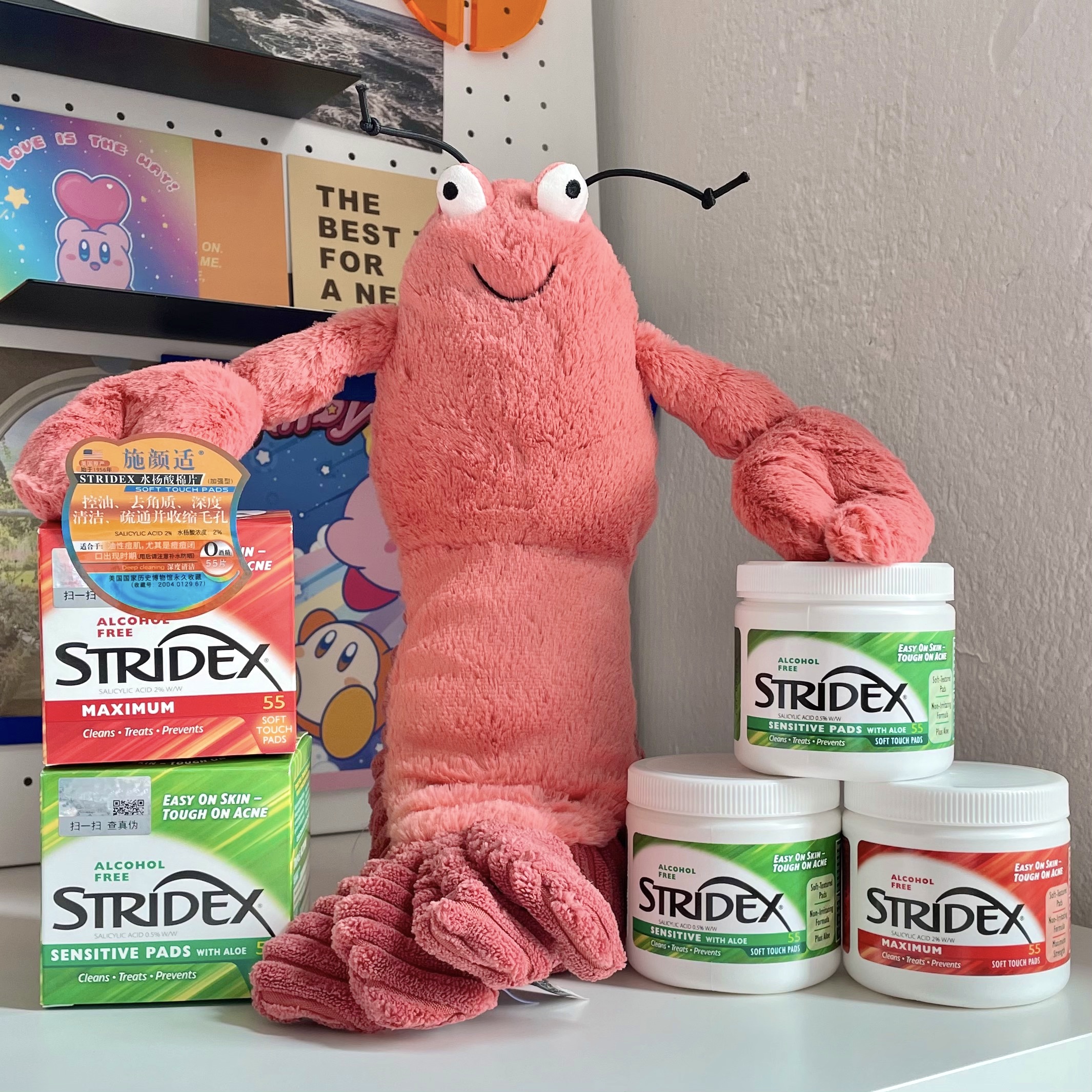 Full 2 minus 10stridex salicylic acid cotton 55 alcohol-free facial body brush acne cleaning pores