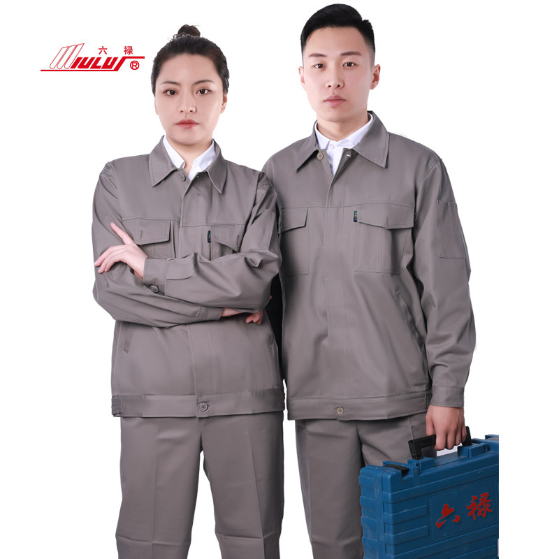 Silu Spring and Autumn Long sleeve suit male anti-static motor repair grid wear-resistant insurance factory workshop customized