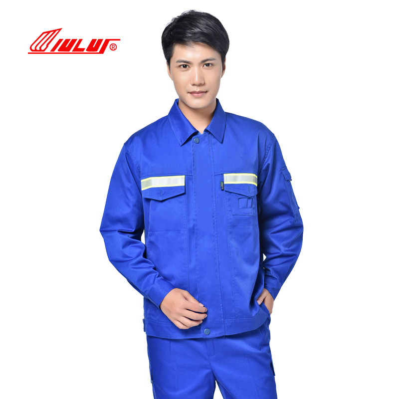 Liulu anti-acid and alkali anti-static clothing overalls blue anti-corrosion clothing gas station chemical plant tooling suit
