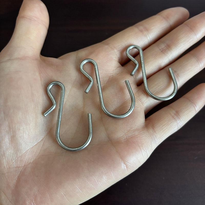 S-Shaped Metal Hooks, S-Shaped Iron Hooks, Stainless Steel Iron Hooks, S Hooks, Supermarket Food Plastic Hanging Hooks 8