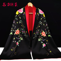  Famous ancient embroidery art 2021 new Su embroidery pure handmade embroidery double silk shawl female festive peony atmosphere